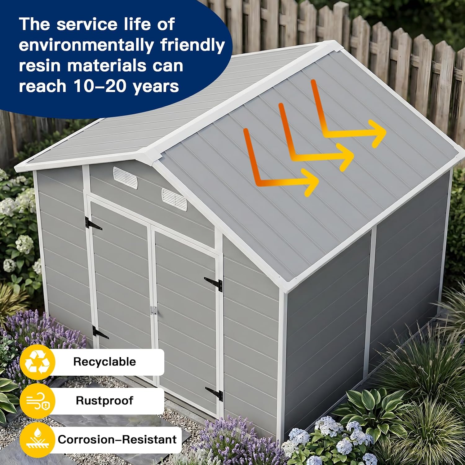 Gardening Tools Storage - Gudang Penyimpanan Luar Ruangan 8x6 FT