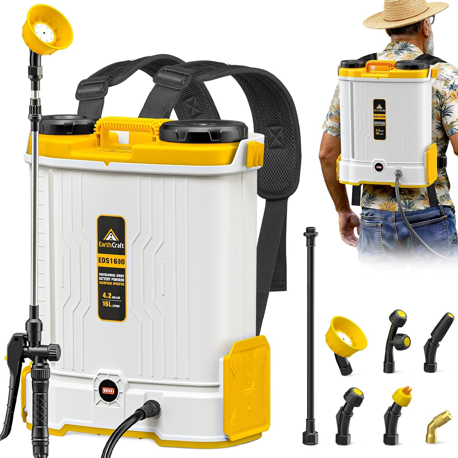 Gardening Yard Tools - Penyemprot Ransel Bertenaga Baterai 4.2 Gal