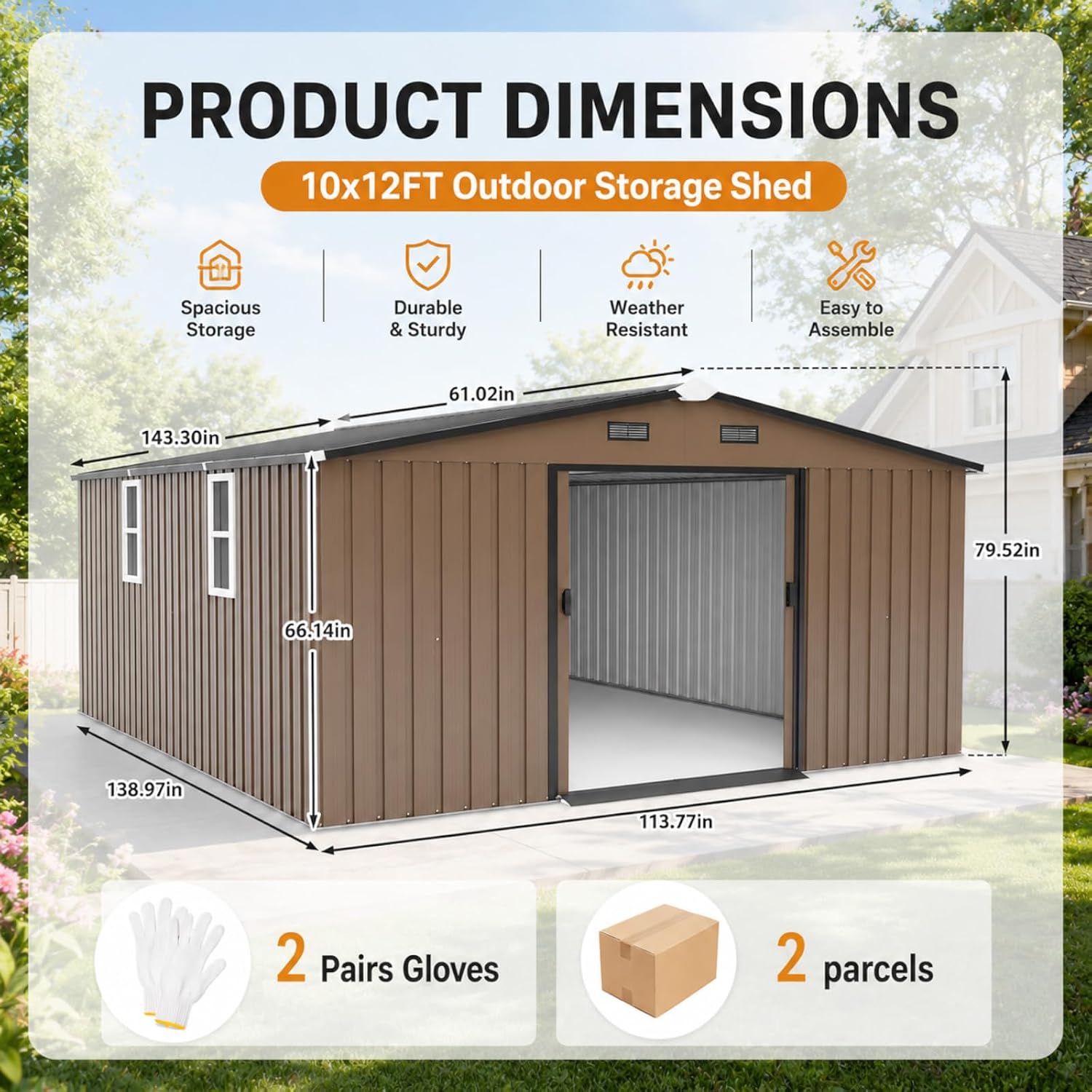 Gudang Penyimpanan Logam 10x12 - Gardening Tools Storage ulasan dan harga