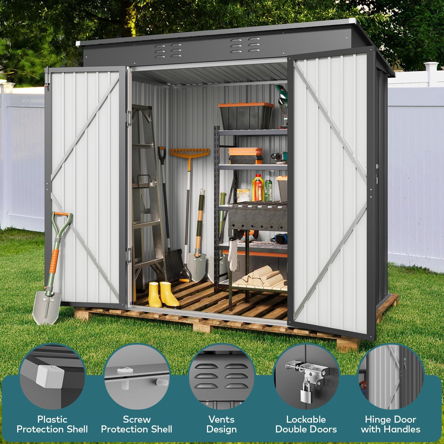Gudang Penyimpanan Luar Ruanga - Gardening Tools Storage ulasan dan harga