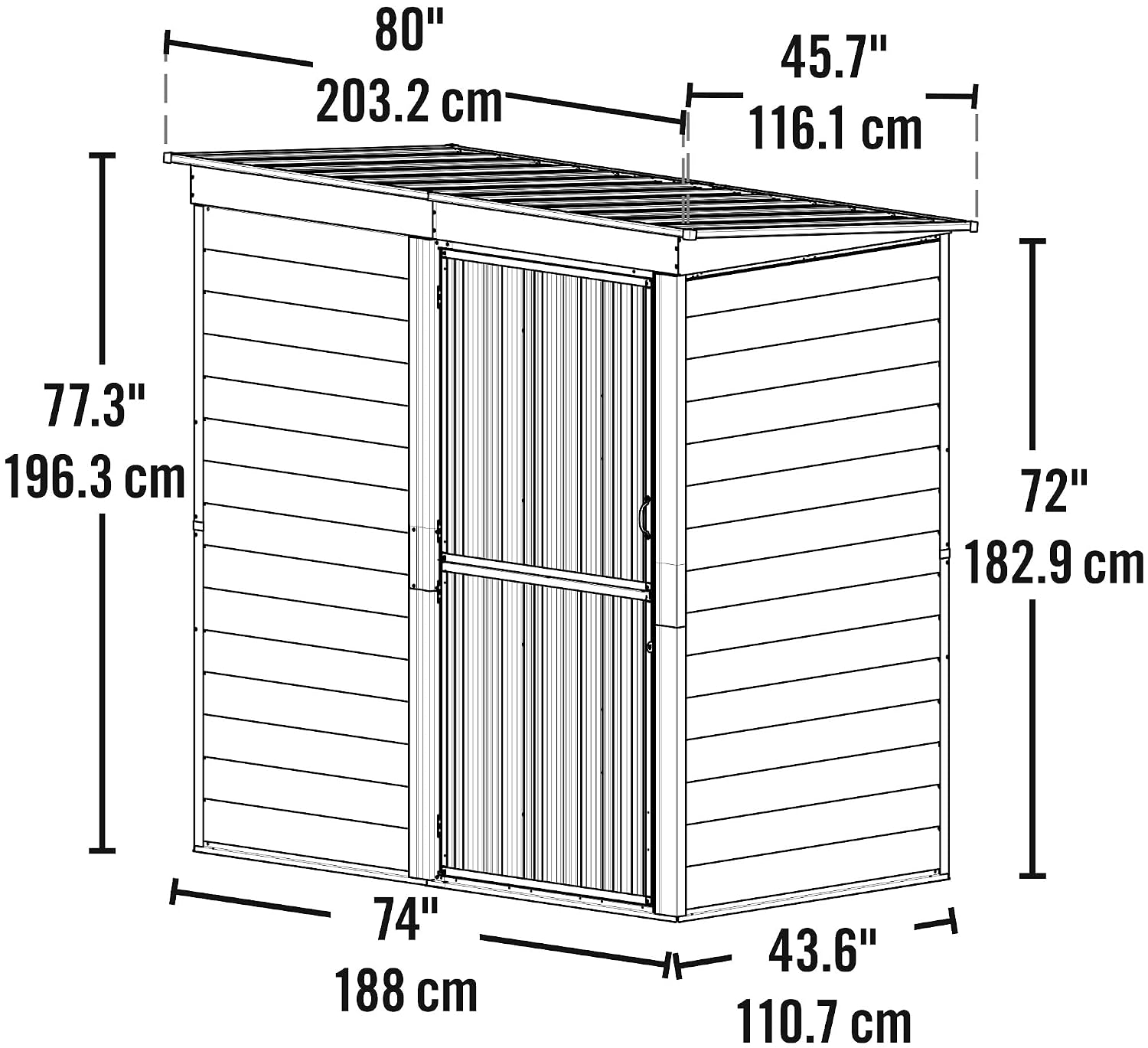Gudang Penyimpanan Baja Galvan - Gardening Tools Storage ulasan dan harga