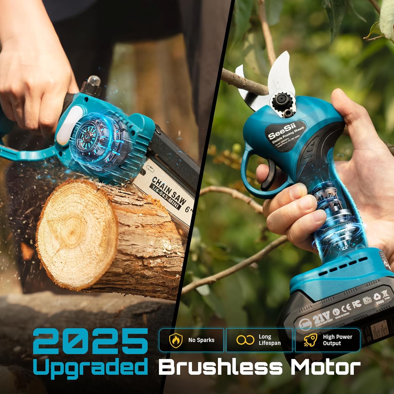 SEESII 2-in-1, Gergaji Listrik - Gardening Tools To Cut Branches ulasan dan harga
