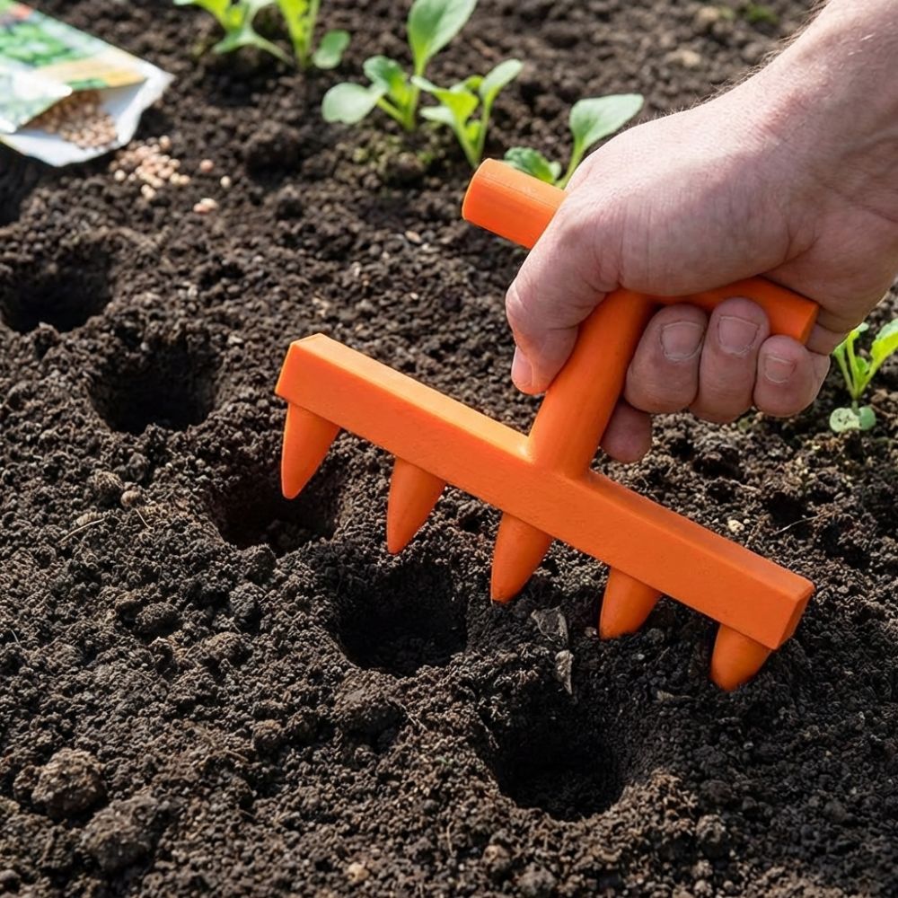 Alat Pengebor Tanah Plastik 5  - Garden Row Marker ulasan dan harga