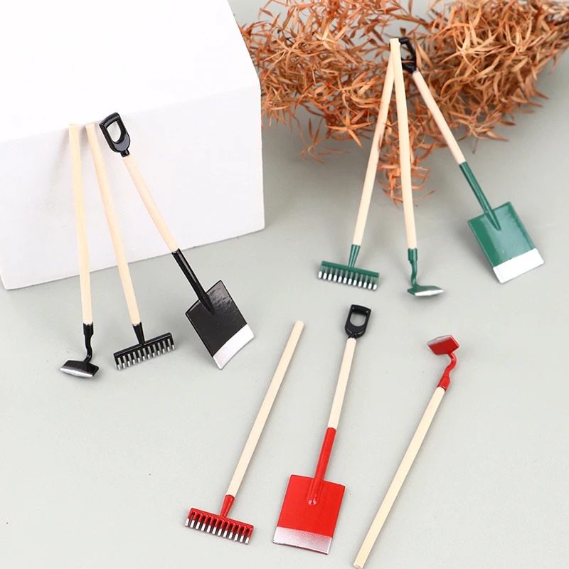 3 Buah 1:12 Miniatur Rumah Bon - Gardening Tools Toys ulasan dan harga