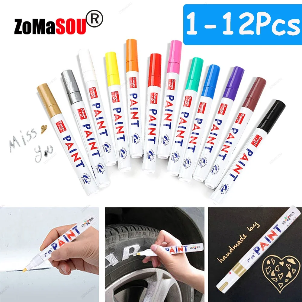 1-12 buah pulpen cat permanen  - Garden Row Marker ulasan dan harga