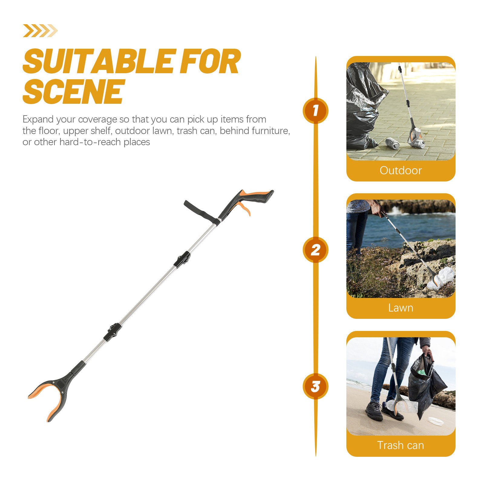 Alat Pengambil Sampah Lipat 3  - Gardening Tools For Elderly ulasan dan harga