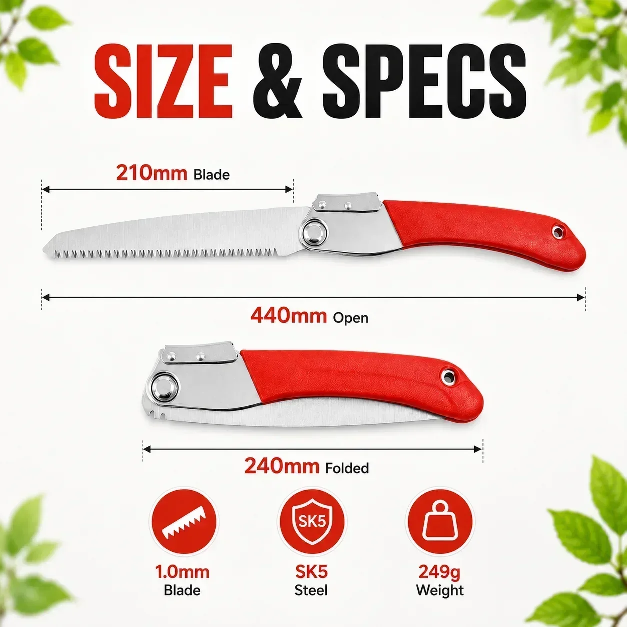 Gergaji Lipat 210mm Baja SK5 d - Gardening Tools To Cut Branches ulasan dan harga